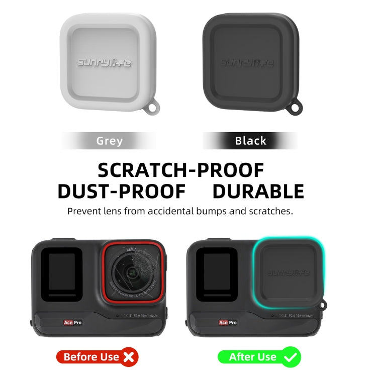 For Insta360 Ace / Ace Pro Sunnylife Silicone Lens Cap Protector Lens Cover, For Insta360 Ace / Ace Pro