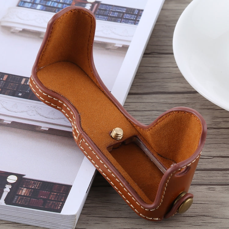1/4 inch Thread PU Leather Camera Half Case Base for Canon G7 X Mark II, For Canon G7X2
