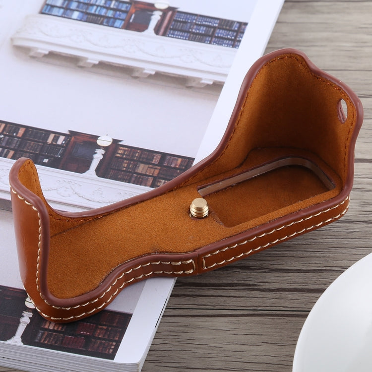 1/4 inch Thread PU Leather Camera Half Case Base for Canon G7 X Mark II, For Canon G7X2