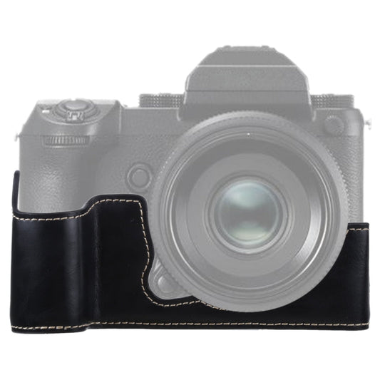 1/4 inch Thread PU Leather Camera Half Case Base for FUJIFILM GFX 50S, For FUJIFILM GFX 50S