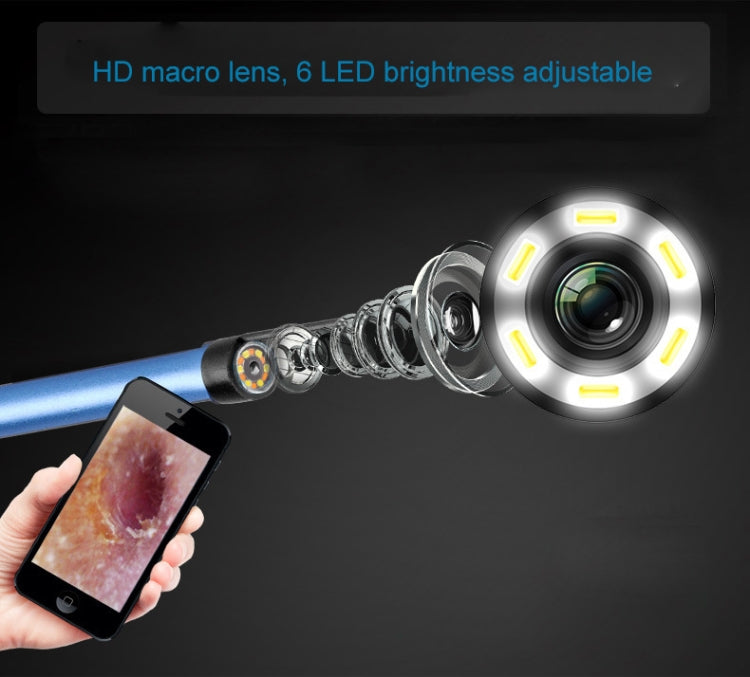 2 in 1 USB HD Visual Earwax Clean Tool Endoscope Borescope with LED Lights & Wifi, Cable length: 2m