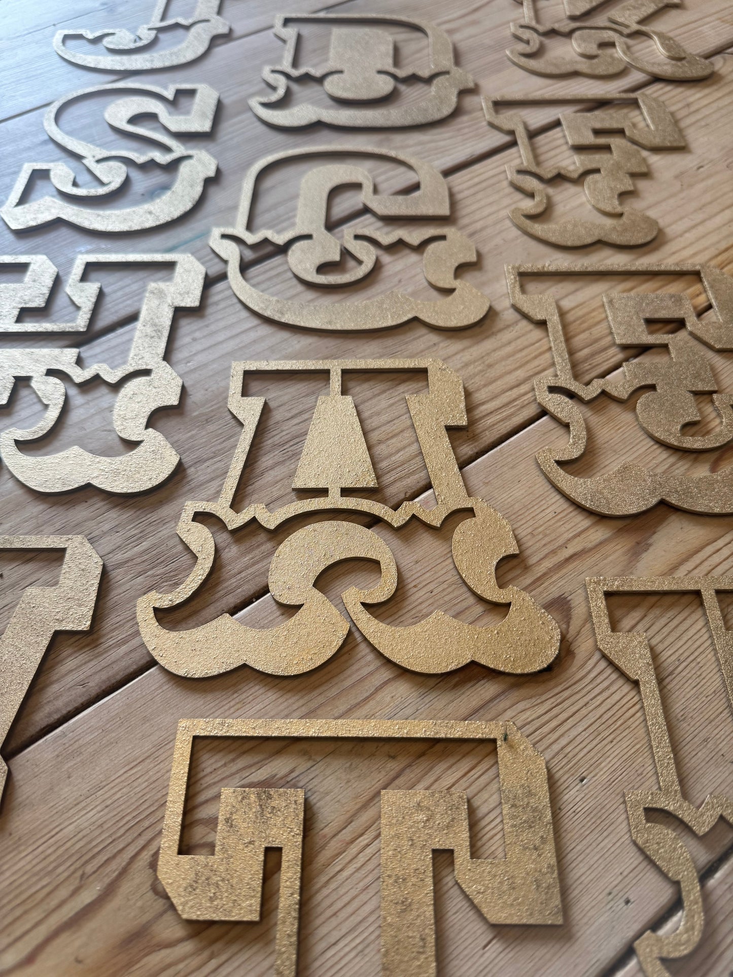 A-Z Rustic 5" or 12" Gold Metal Carnival Letters.