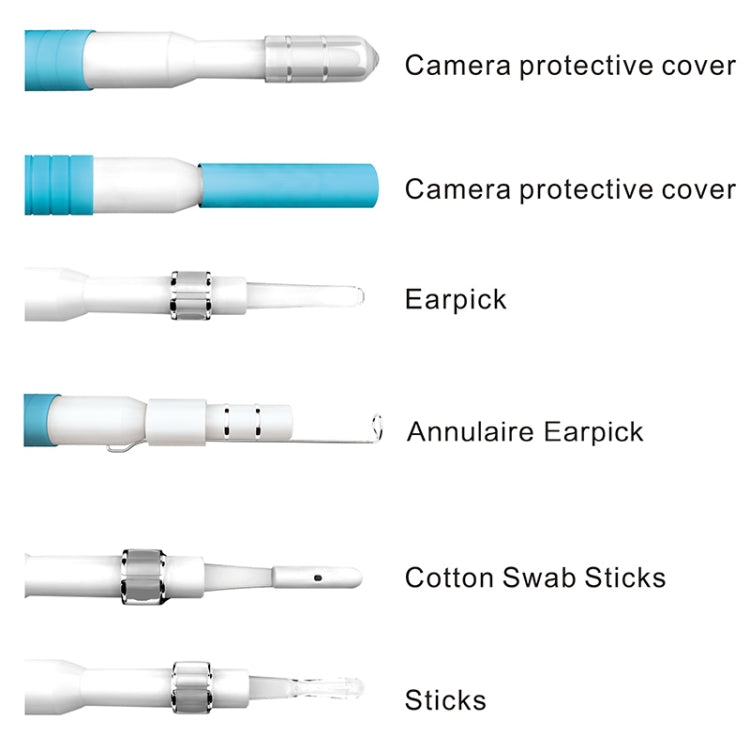 I98 1.3 Million HD Visual Earwax Clean Tool Endoscope Borescope with 6 LEDs, Lens Diameter: 5.5mm