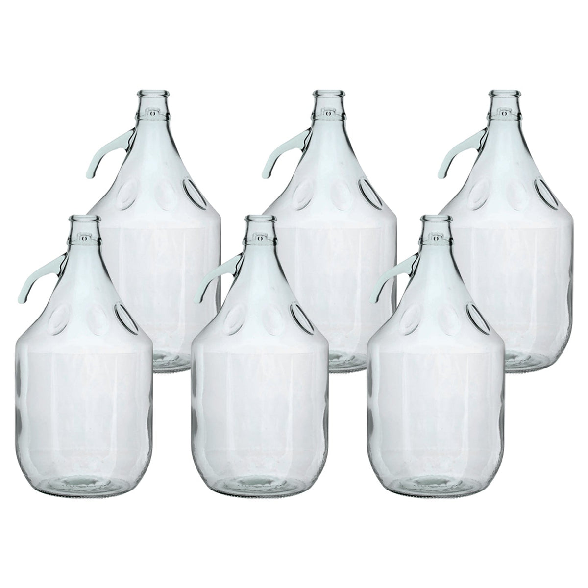 Glass Demijohn 5L 6 Pack Plain DIY Tool Accessory Home and Garden Use