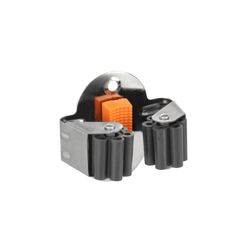 Wall Mount Tool Holder - Roller Grip Design (Single) for Stainless Steel Fitting