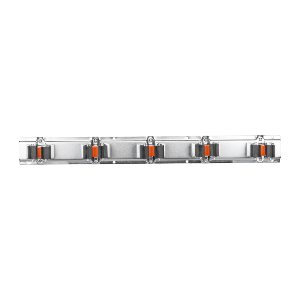 Wall Mount Tool Holder Rail - Roller Grip Design (5 Handles) Home and Garden Use