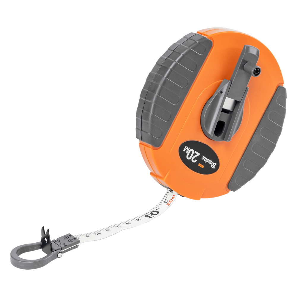 Fibreglass Coiled Tape Measure 13mm Wide Black Orange (20m-50m)
