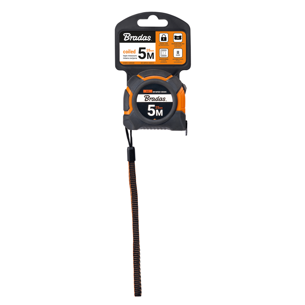 Snap Tape Measure 25mm Wide with Belt Clip (5m-10m) for DIY Workshop Accessory