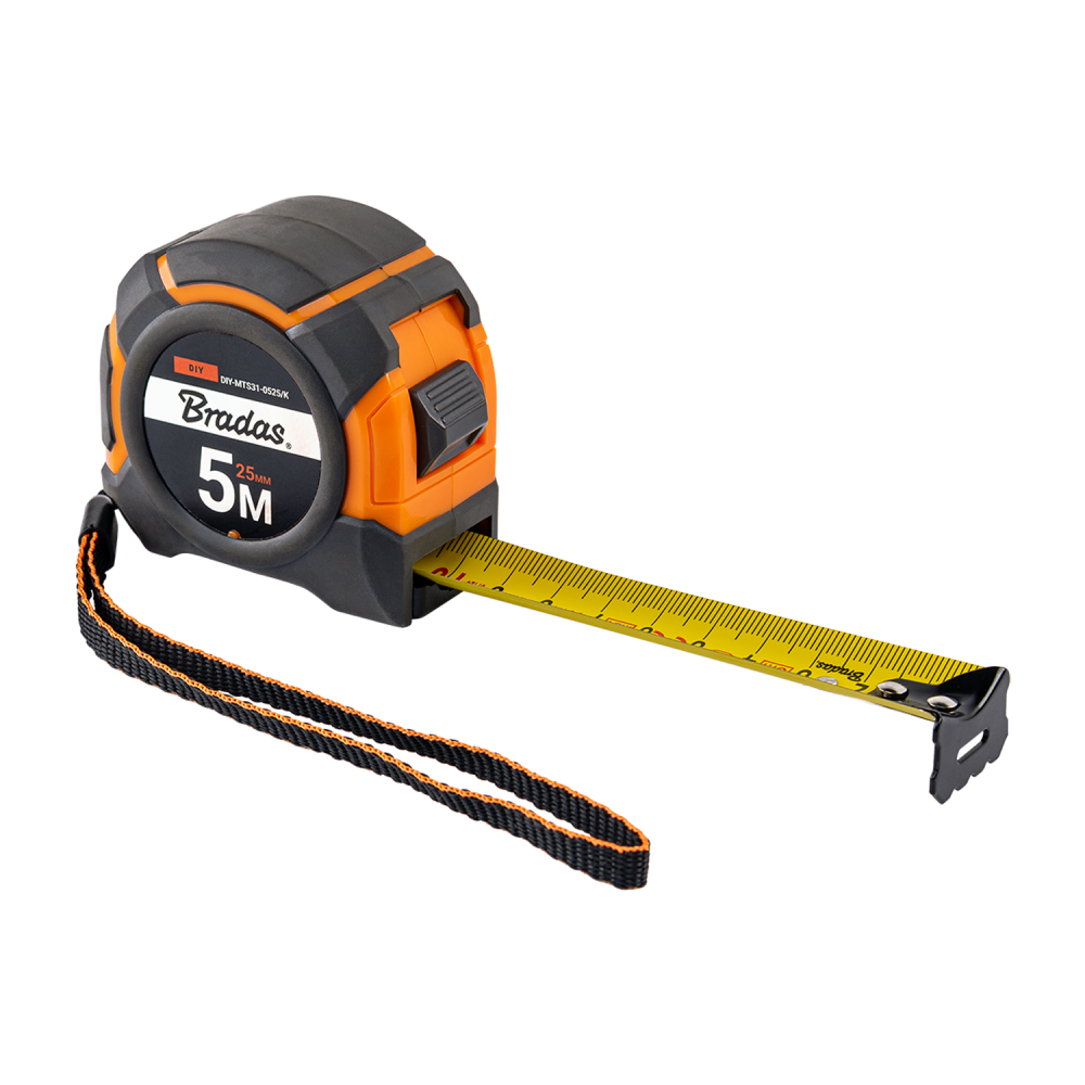 Snap Tape Measure 25mm Wide with Belt Clip (5m-10m) for DIY Workshop Accessory