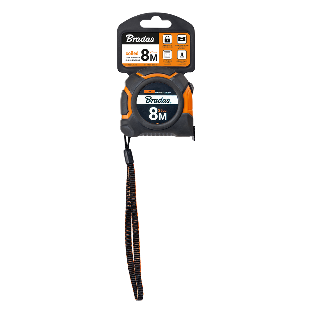 Snap Tape Measure 25mm Wide with Belt Clip (5m-10m) for DIY Workshop Accessory