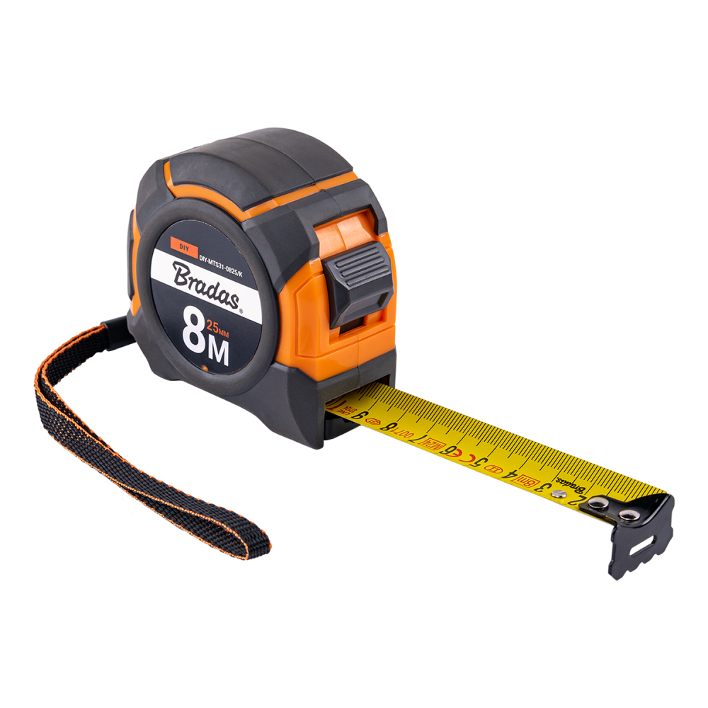 Snap Tape Measure 25mm Wide with Belt Clip (5m-10m) for DIY Workshop Accessory