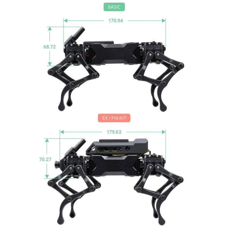 Waveshare WAVEGO 12-DOF Bionic Dog-Like Robot, Extension Pack, Extension Pack