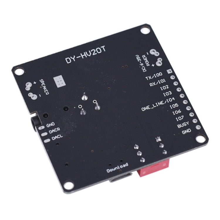 DY-HV20T 12V/24V 10W/20W Voice Playback Module MP3 Music Player UART I/O Trigger Amplifier Board Module, DY-HV20T