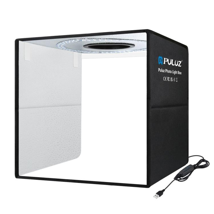 PULUZ 40cm Folding Portable Ring Light USB Photo Lighting Studio Shooting Tent Box with 6 x Dual-side Color Backdrops, Size: 40cm x 40cm x 40cm