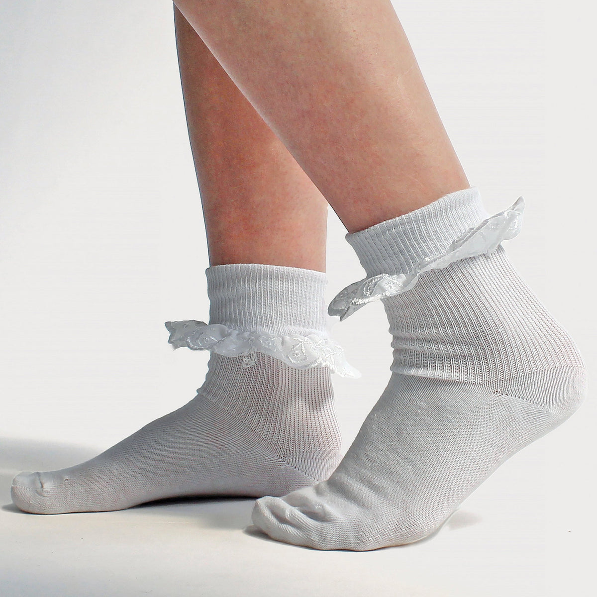 6 Pack Girls Frilly Fancy Lace Cotton Socks