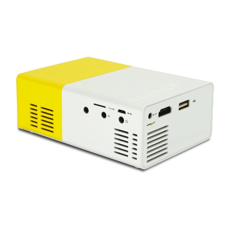 YG300 400LM Portable Mini Home Theater LED Projector with Remote Controller, Support HDMI, AV, SD, USB Interfaces