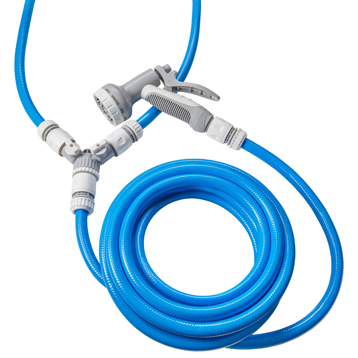 Dog Shower Mix Hot Cold Water with Valves Blue for Multi Function Sprayer