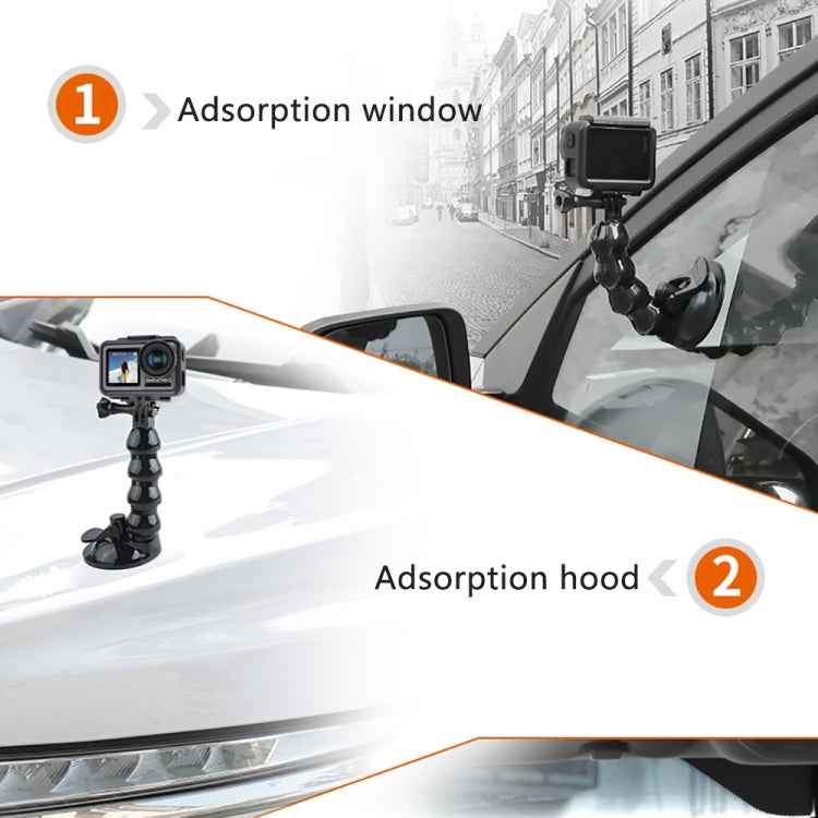 Suction Cup Jaws Flex Clamp Mount for GoPro, Insta360, DJI and Other Action Cameras