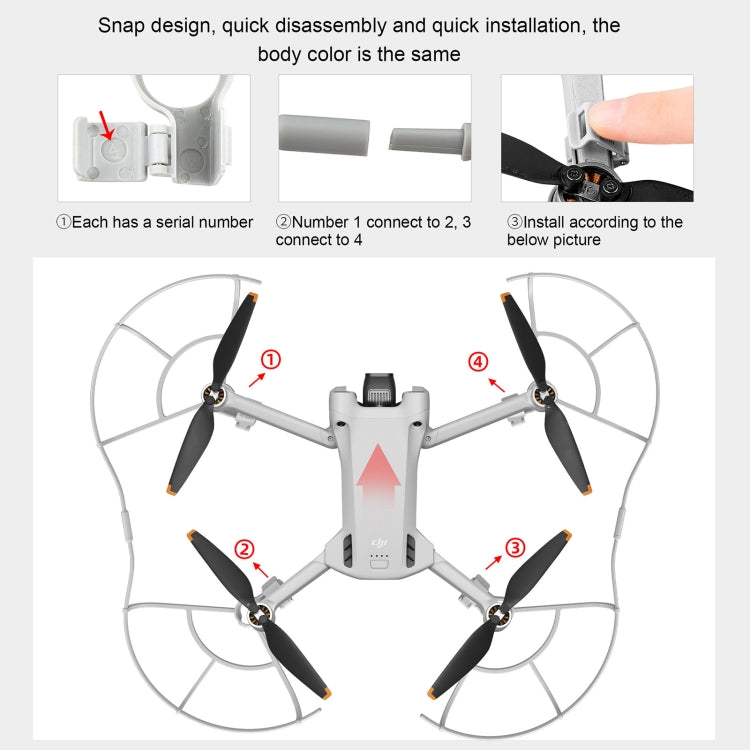 STARTRC Drone Propeller Protective Guard Anti-collision Ring for DJI Mini 3 Pro, For DJI Mini 3 Pro