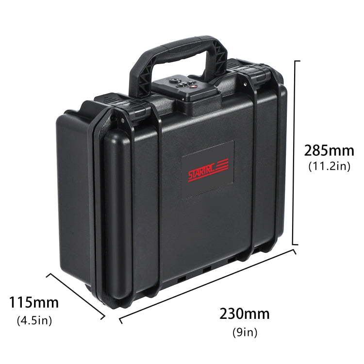 For DJI Osmo Pocket 3 STARTRC TSA Combination Lock Waterproof EVA ABS Dual-layer Suitcase Storage Box (Black)