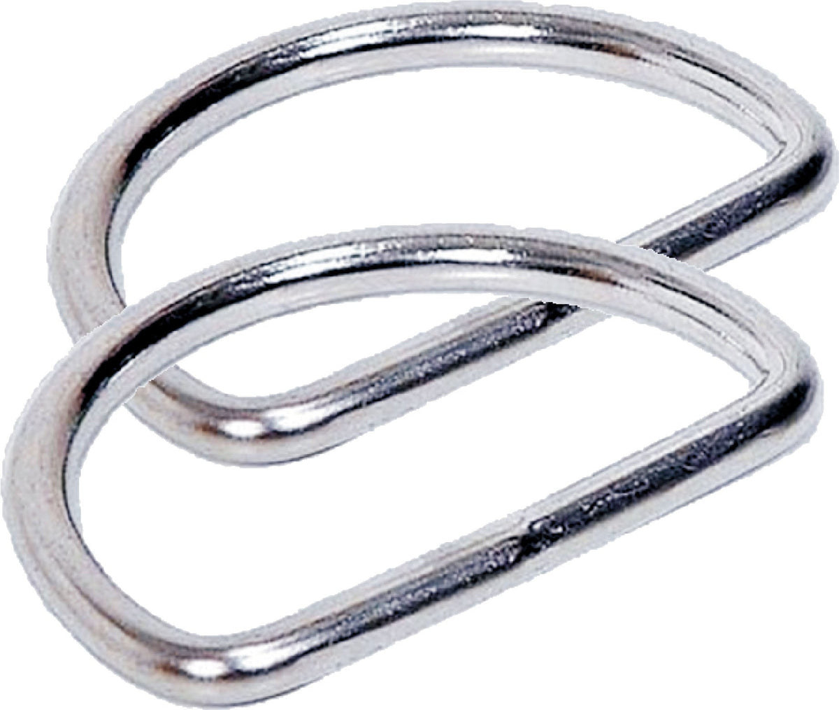 Beaver Pair of Flat 50mm Stainless Steel DRings