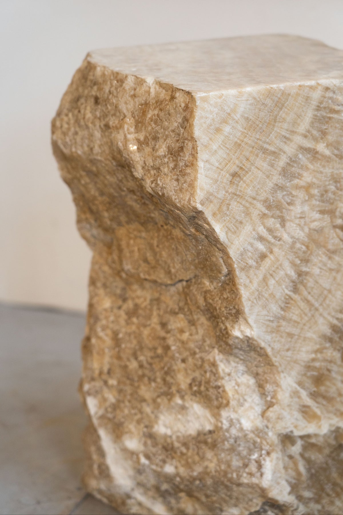 Natural Cut Onyx Side Table / Stool