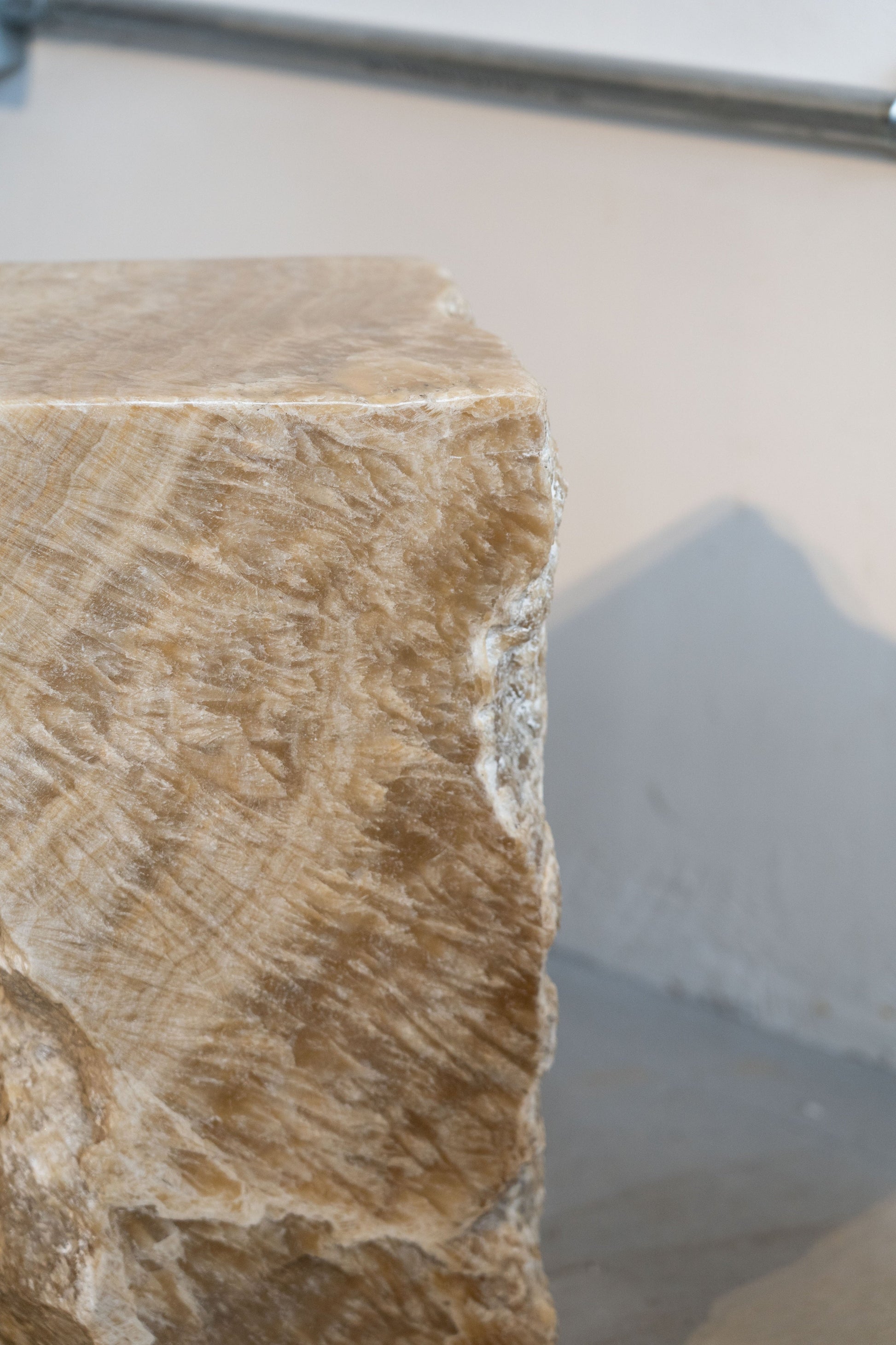 Natural Cut Onyx Side Table \ Stool