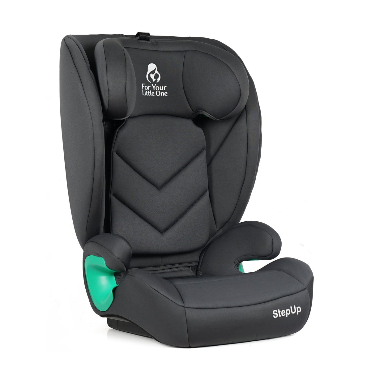 For Your Little One Stepup I-Size Belted 2/3 Car Seat Booster Seat - Slate Mist (4-12 Years)-Grade A Return