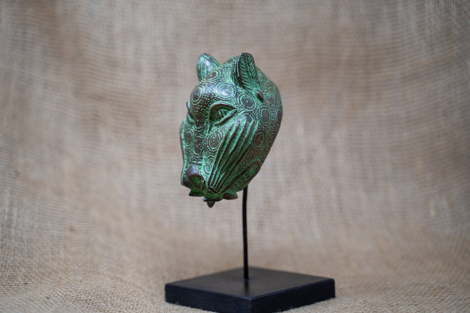 Benin Leopard sculpture - Bronze 26.1