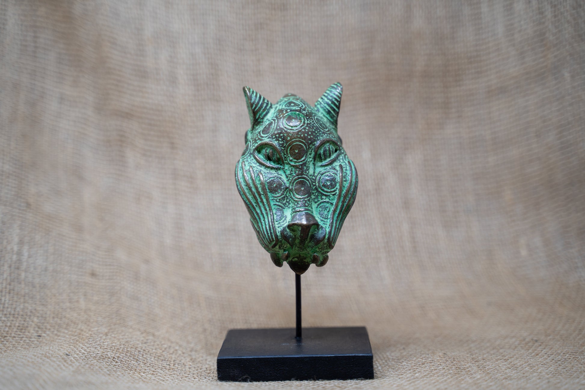 Benin Leopard sculpture - Bronze 26.2