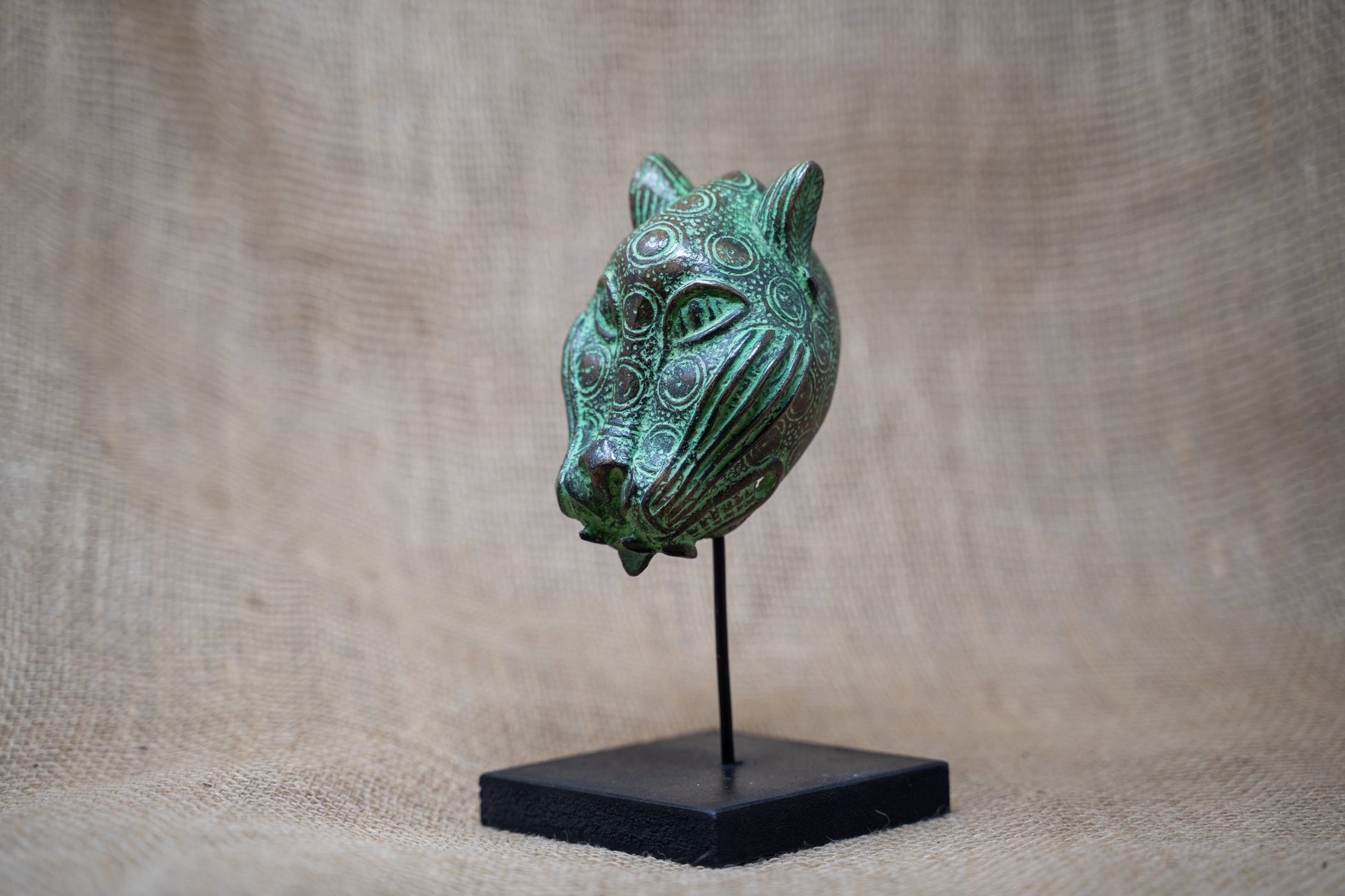 Benin Leopard sculpture - Bronze 26.3