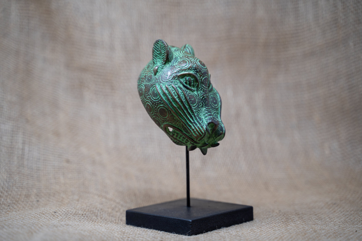 Benin Leopard sculpture - Bronze 26.3
