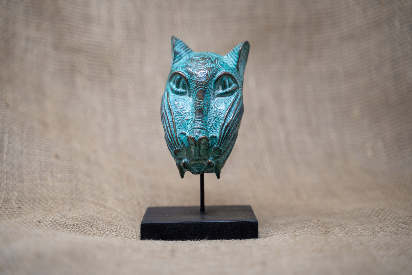 Benin Leopard sculpture - Bronze 26.4