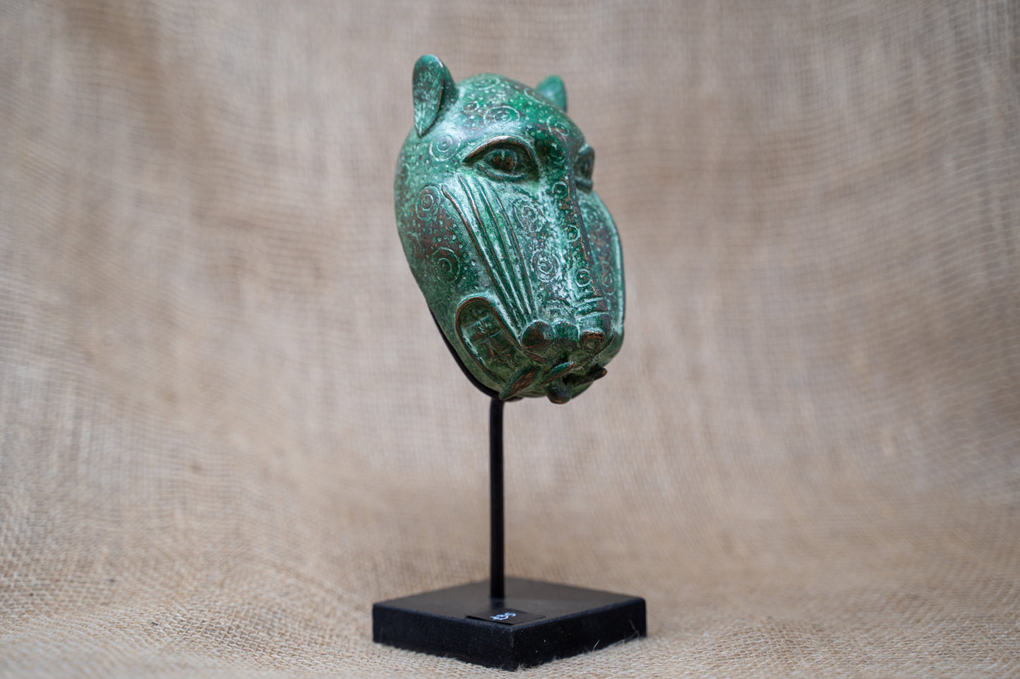 Benin Leopard sculpture - Bronze 26.5