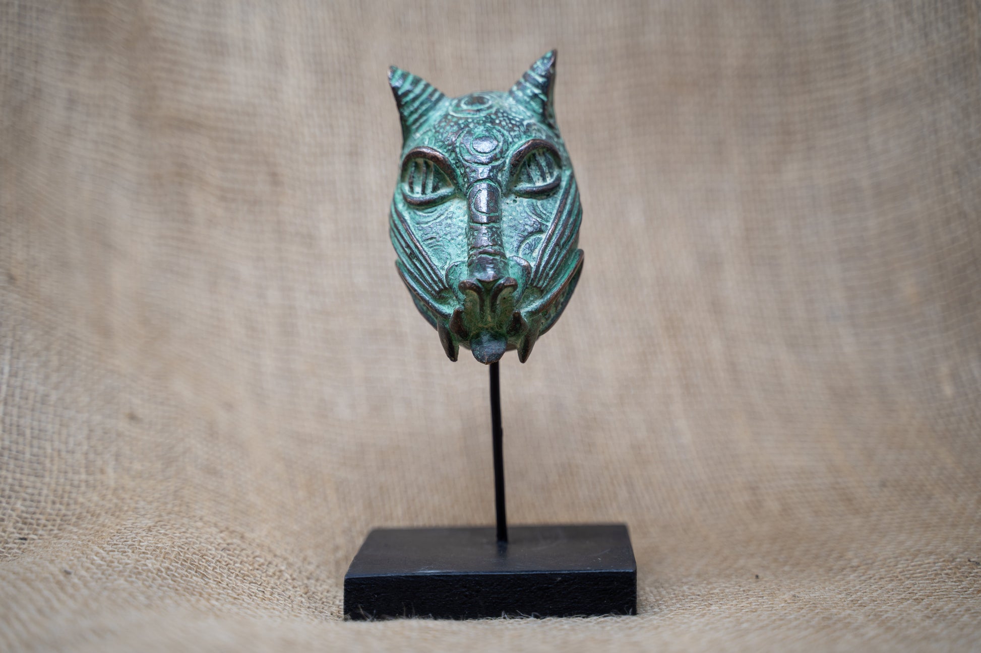 Benin Leopard sculpture - Bronze 26.8