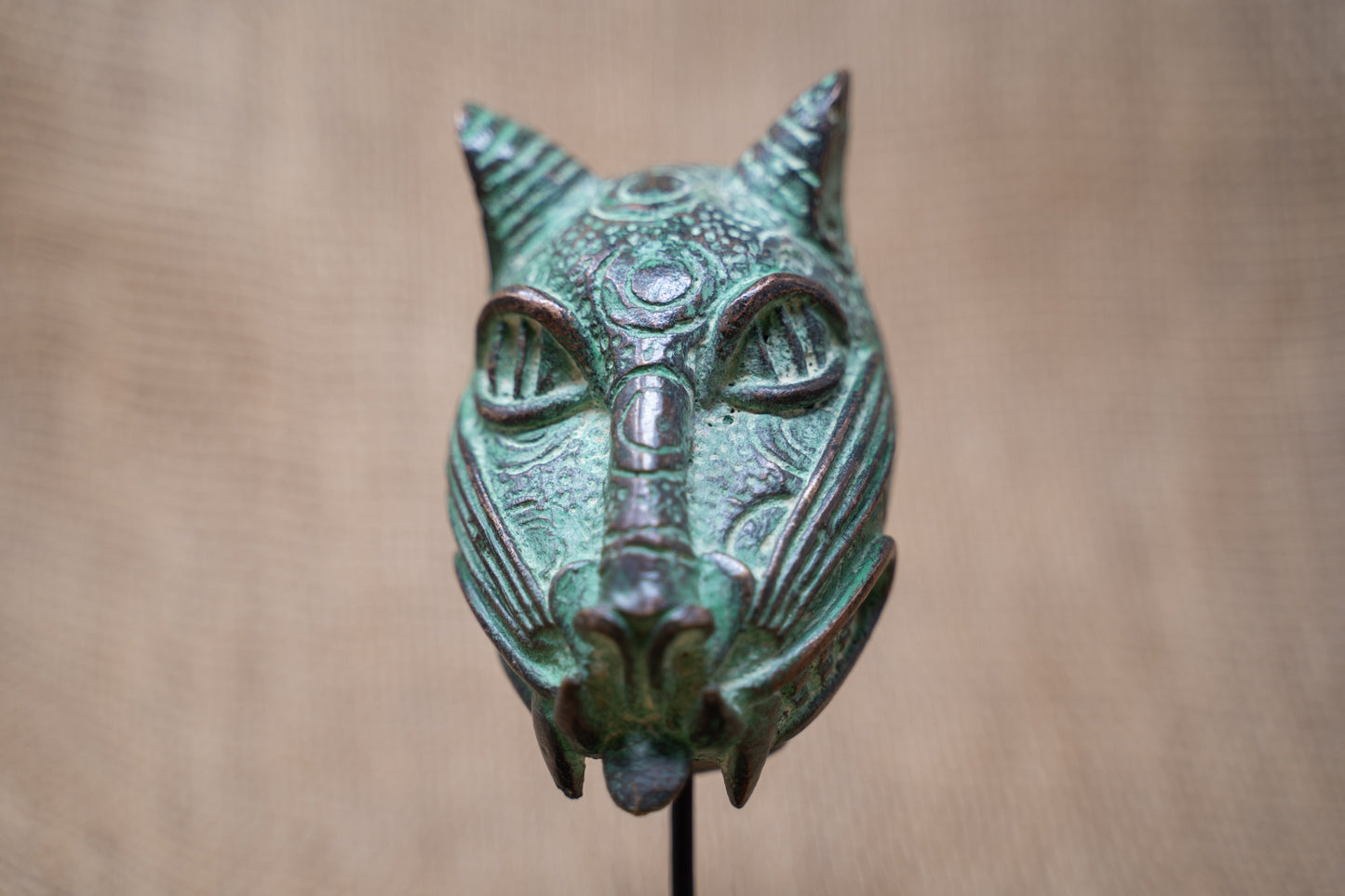 Benin Leopard sculpture - Bronze 26.8