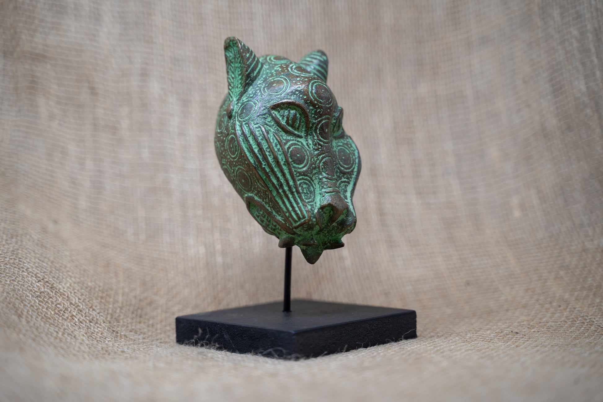 Benin Leopard sculpture - Bronze 26.12