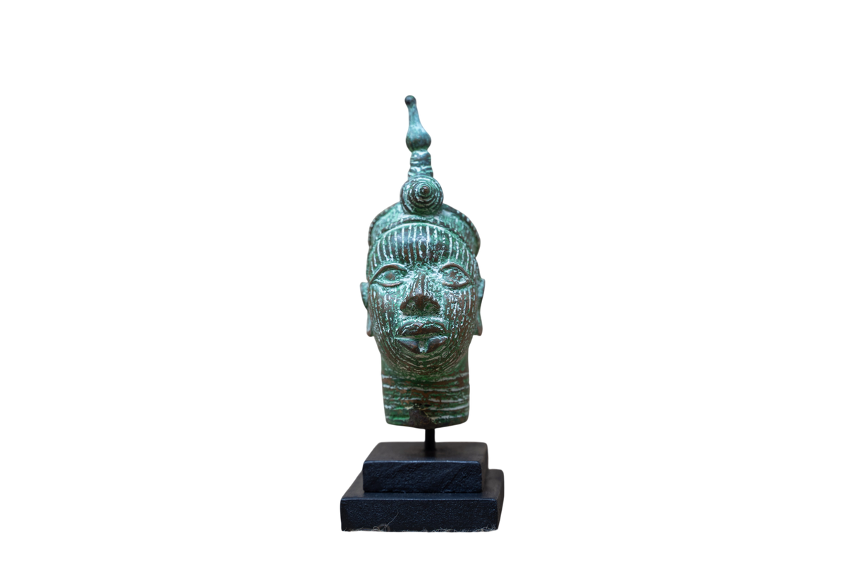 Benin Bronze Head - 37.6