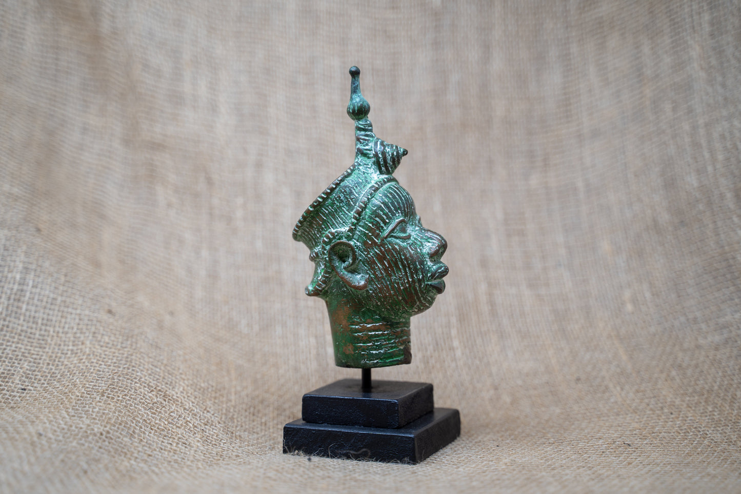 Benin Bronze Head - 37.6