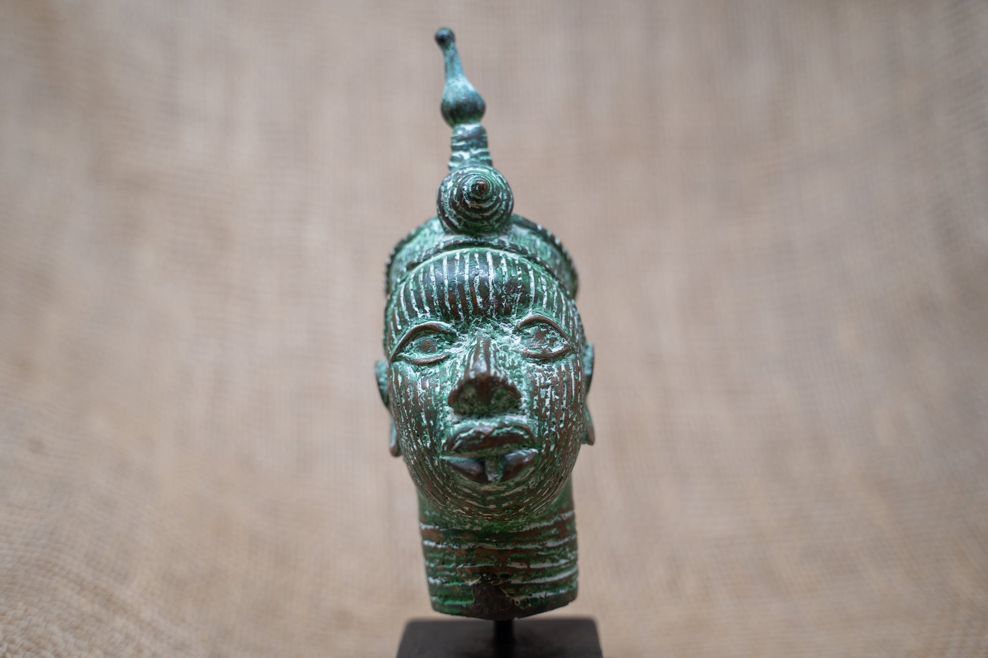 Benin Bronze Head - 37.6