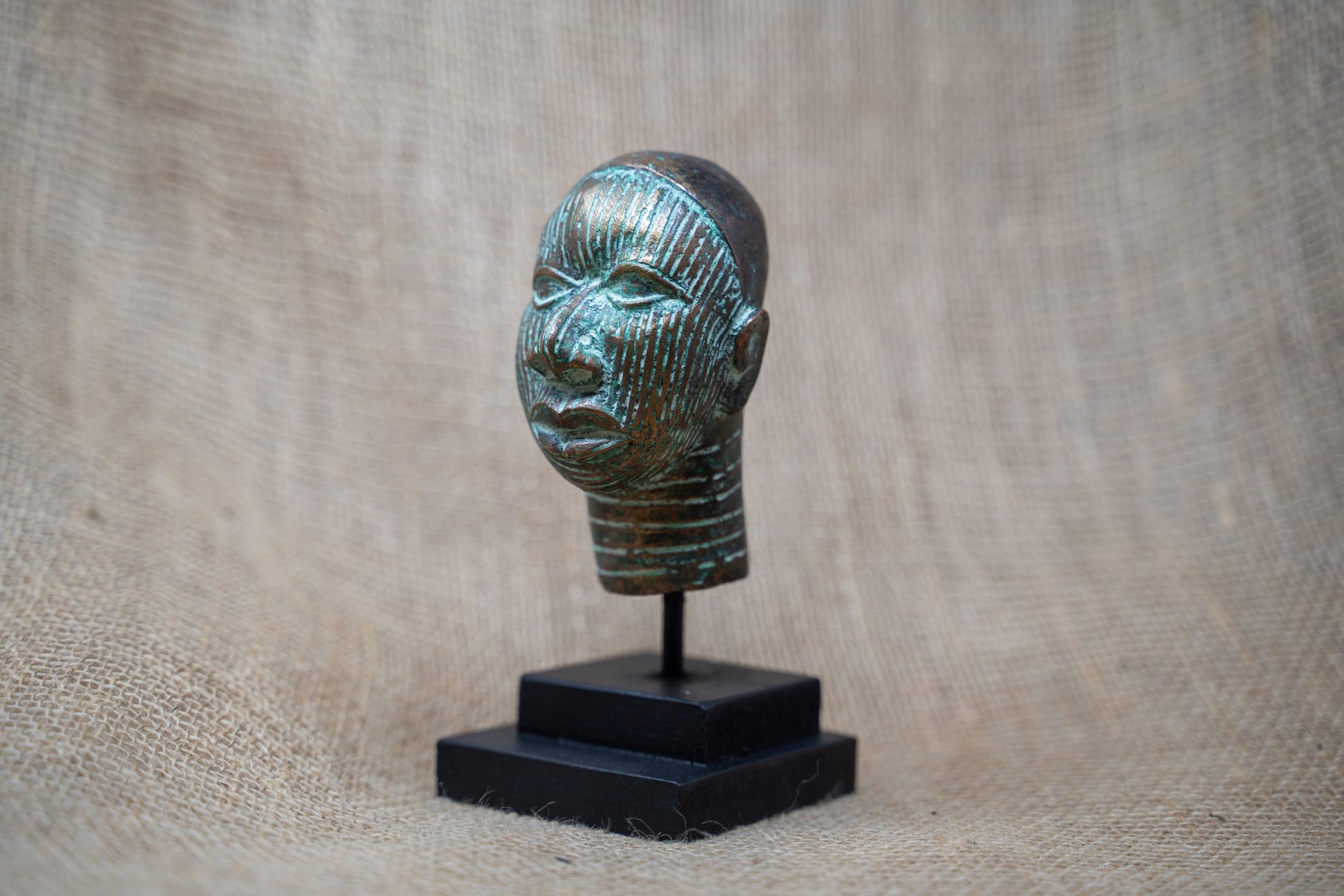 Benin Bronze Head - 37.9