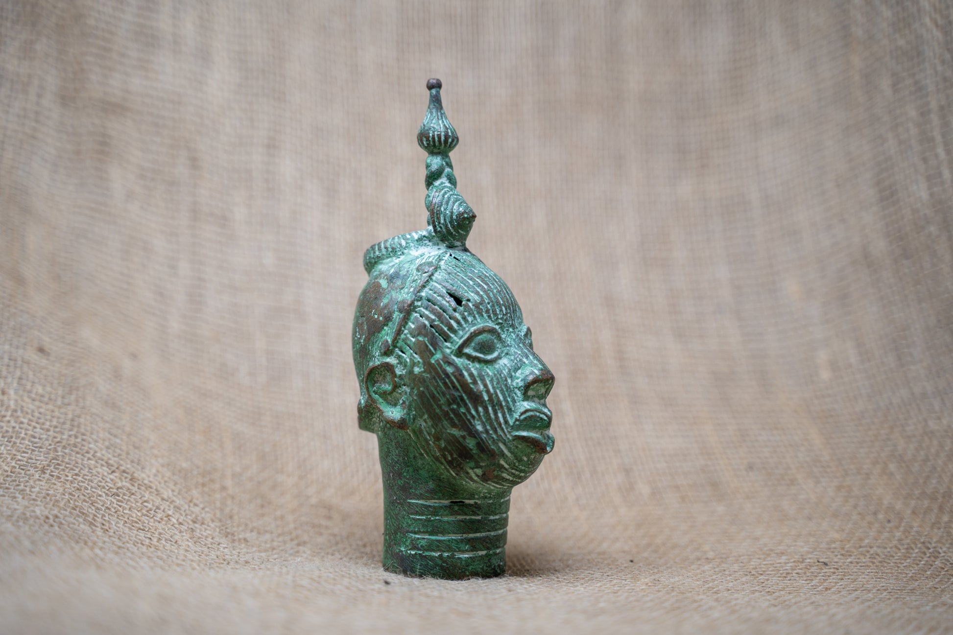 Benin Bronze Head - 37.10A