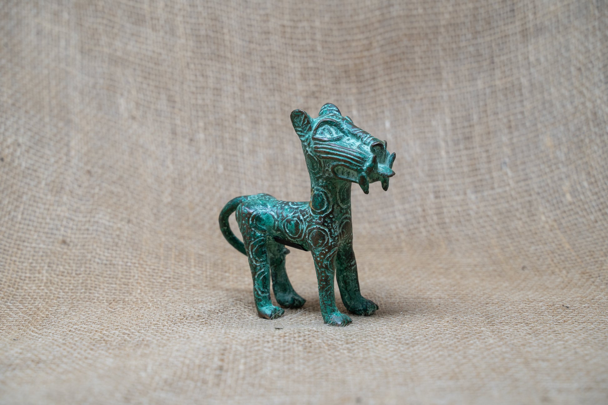 Benin Leopard sculpture - Bronze 56.14