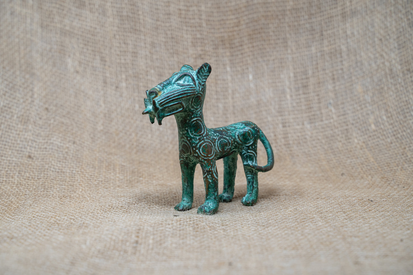 Benin Leopard sculpture - Bronze 56.14