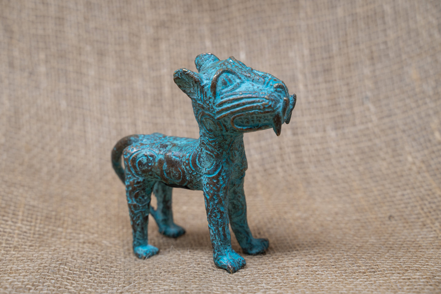 Benin Leopard sculpture - Bronze 56.15