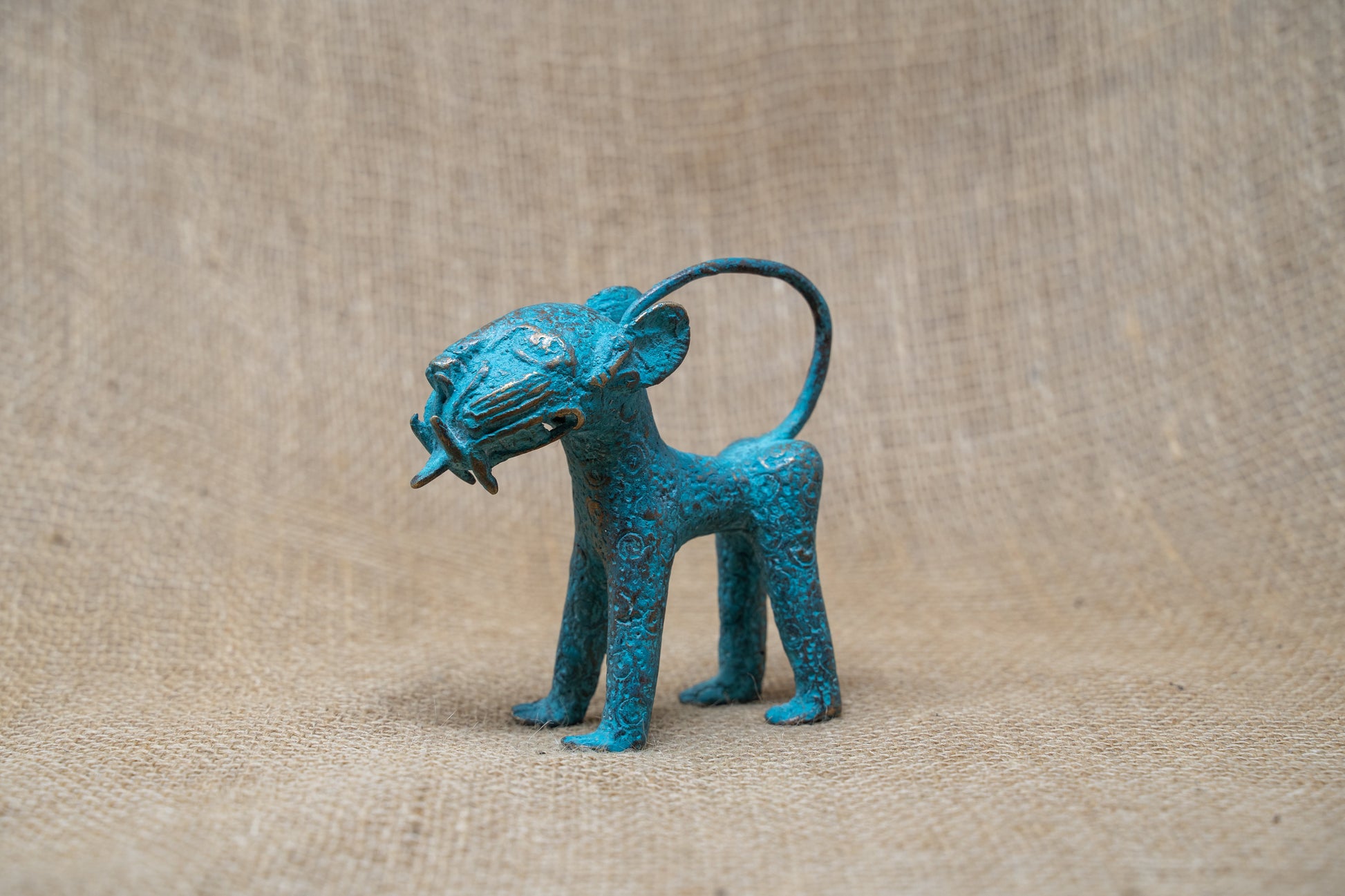 Benin Leopard sculpture - Bronze 56.16