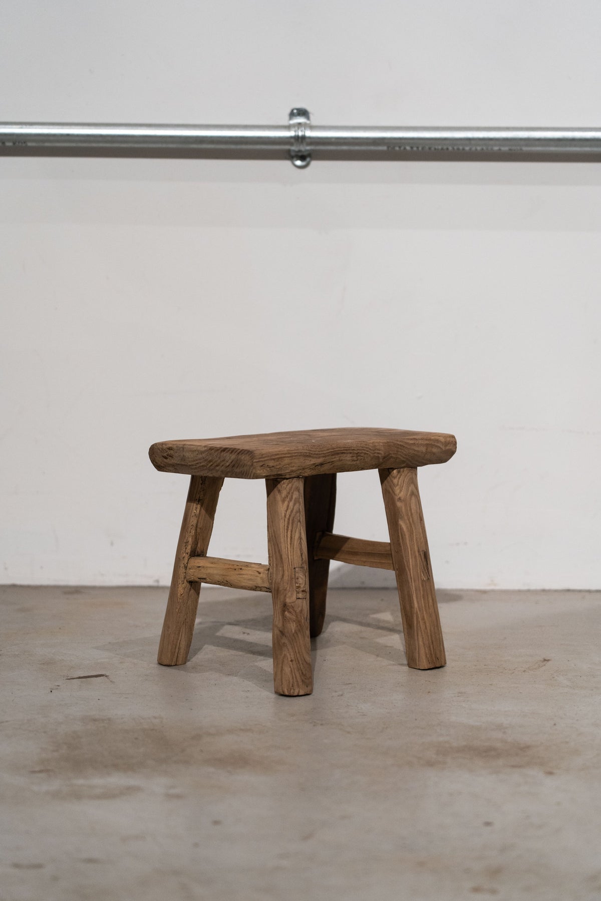Vintage Rustic Small Stool - Elm wood