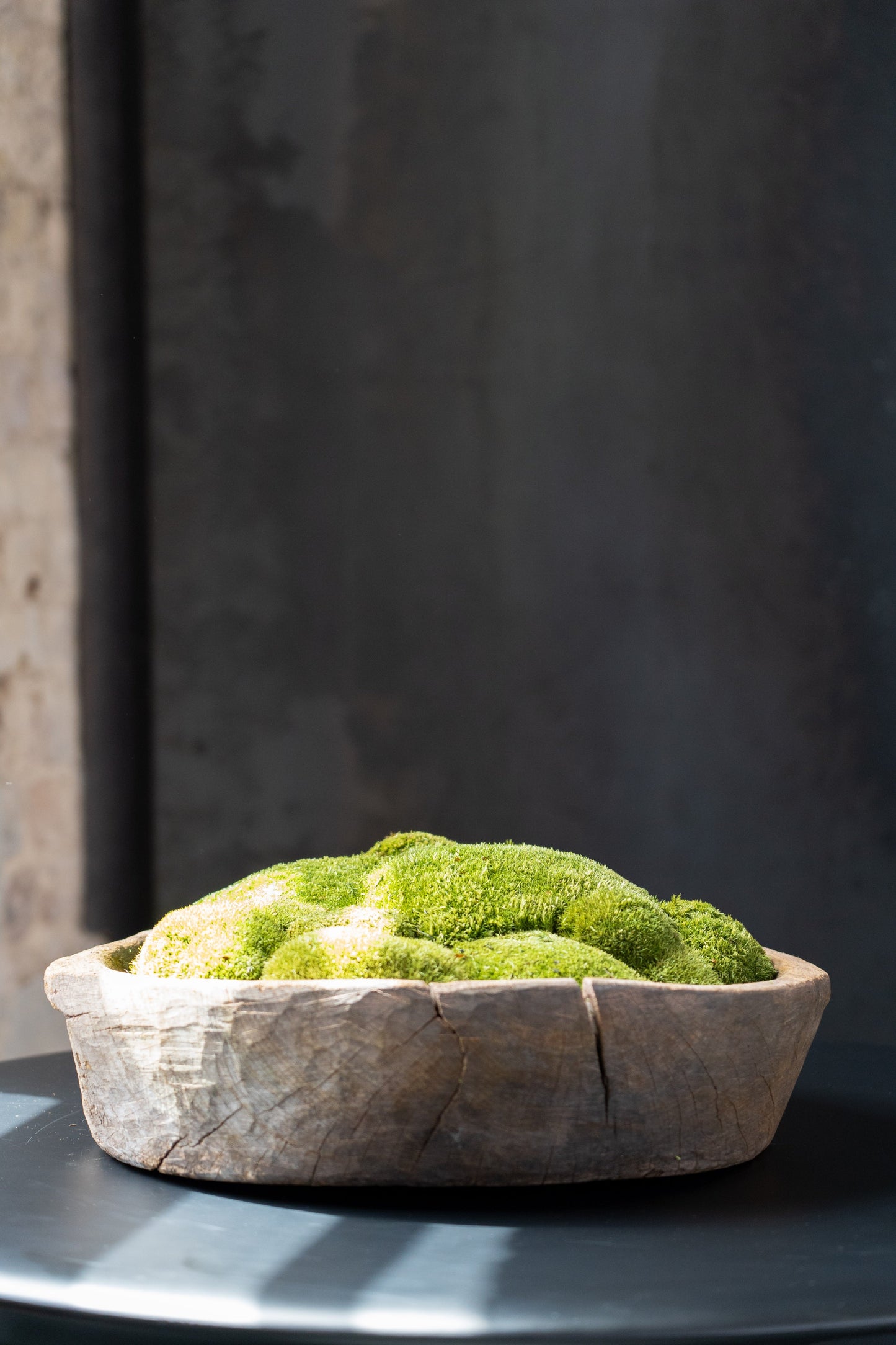 Vintage Wooden Moss Bowl