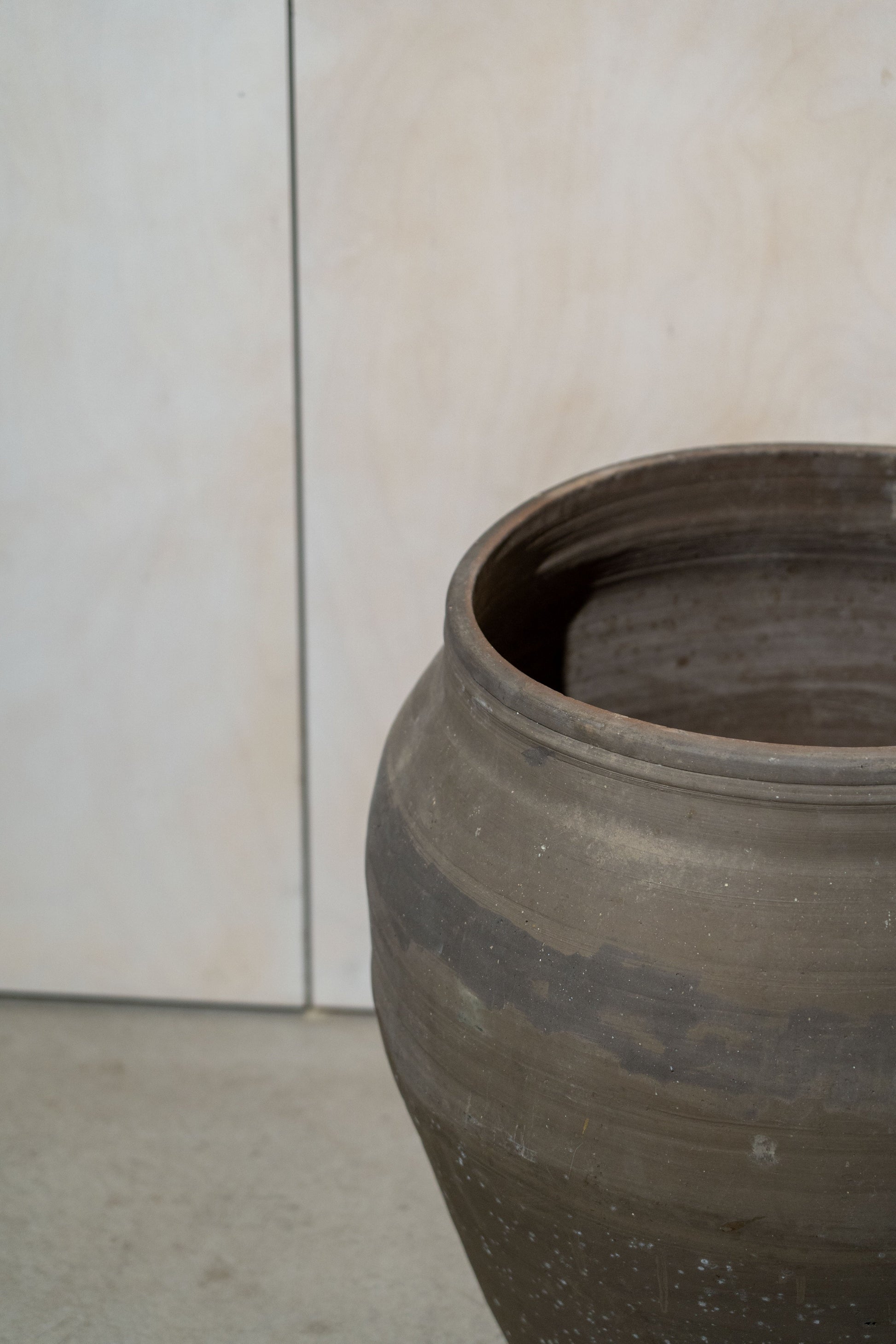 Vintage Grey Brown Pots Large