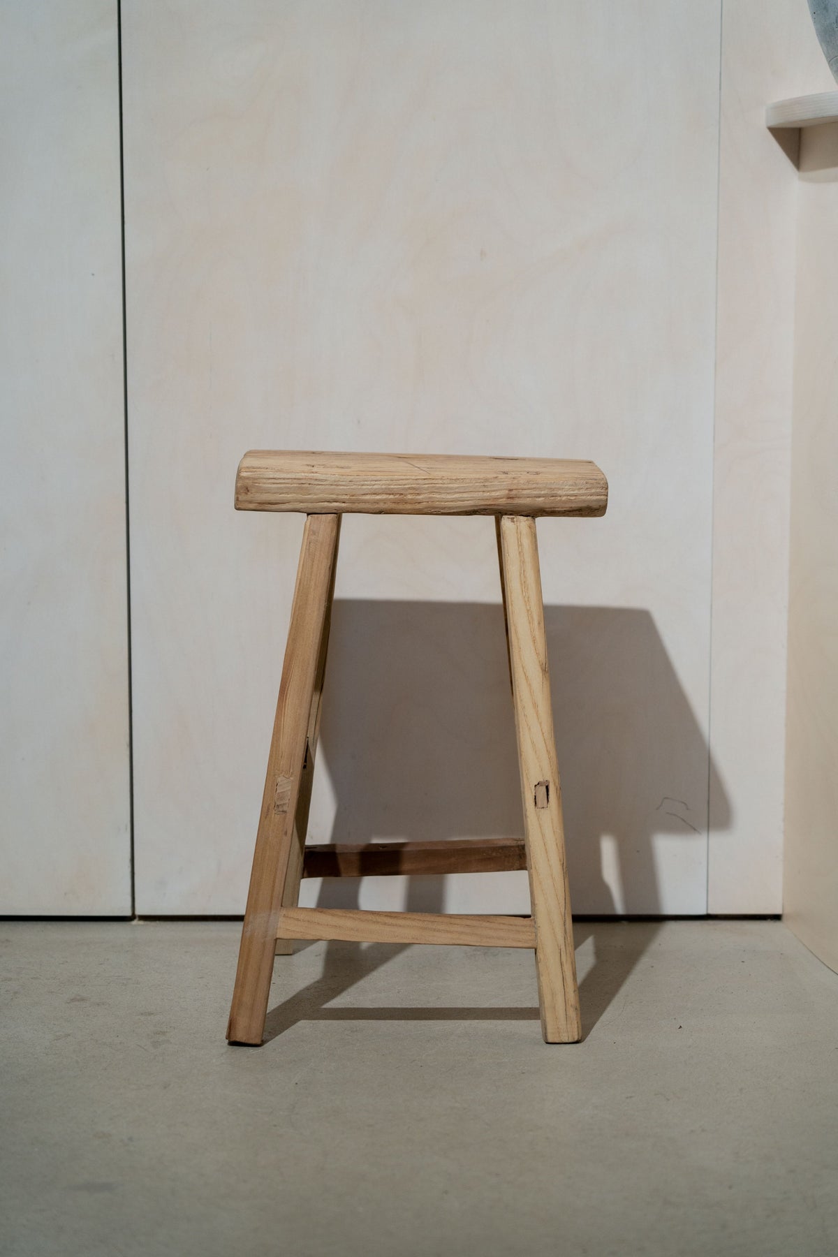 Vintage Rustic Stool - Elm wood